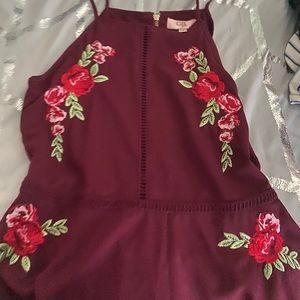 Maroon mini dress